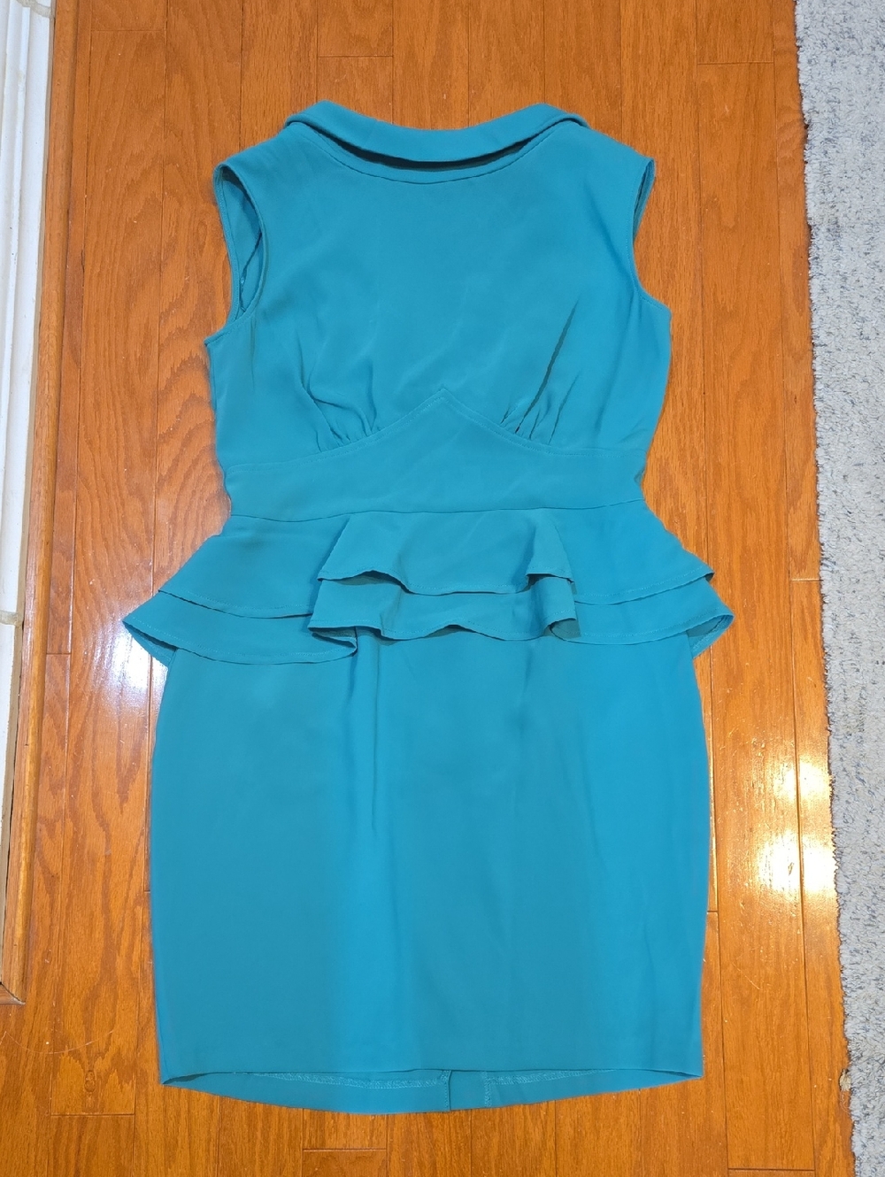 Closet Teal Sleeveless Peplum Sheath Dress Size 16(UK) NWT